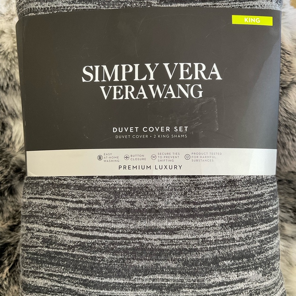 New Simply Vera Wang Duvet Cover King